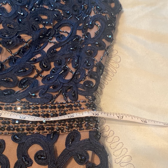NWT ladies size 16 Navy beaded midi dress by Milano Formals - Picture 5 of 10